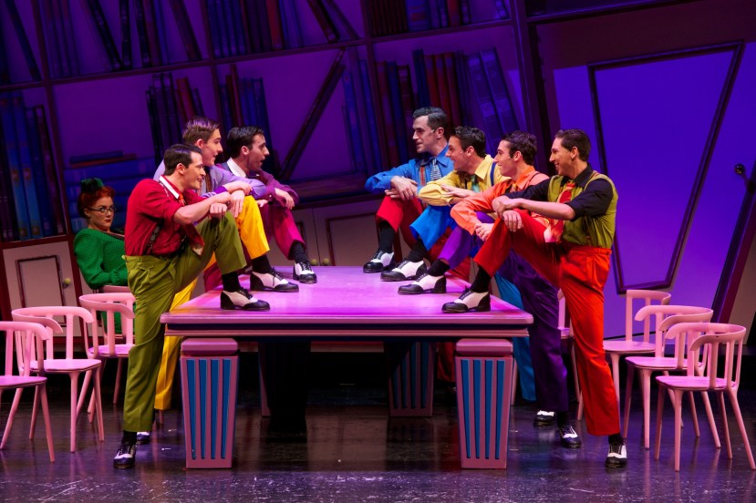 Hot Shoe Shuffle Melbourne, Tap Brothers one leg on table