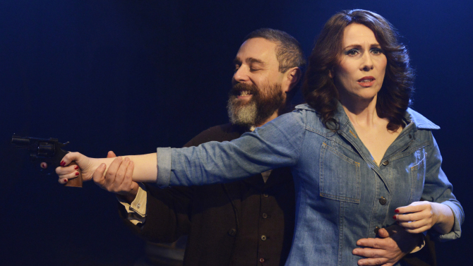 assassins, andy nyman, catherine tate, assassins menier chocolate factory london