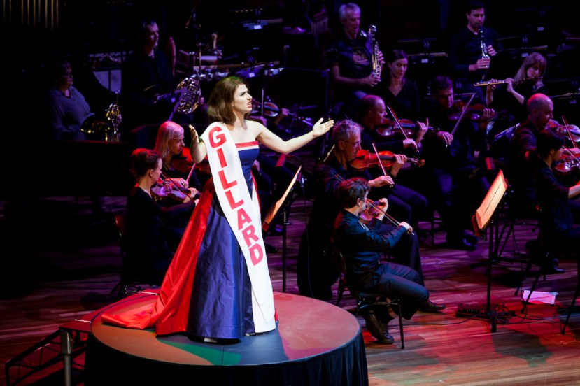 Victorian Opera 2015 - Seven Deadly Sins, Cristina Russo as Julia Gillard