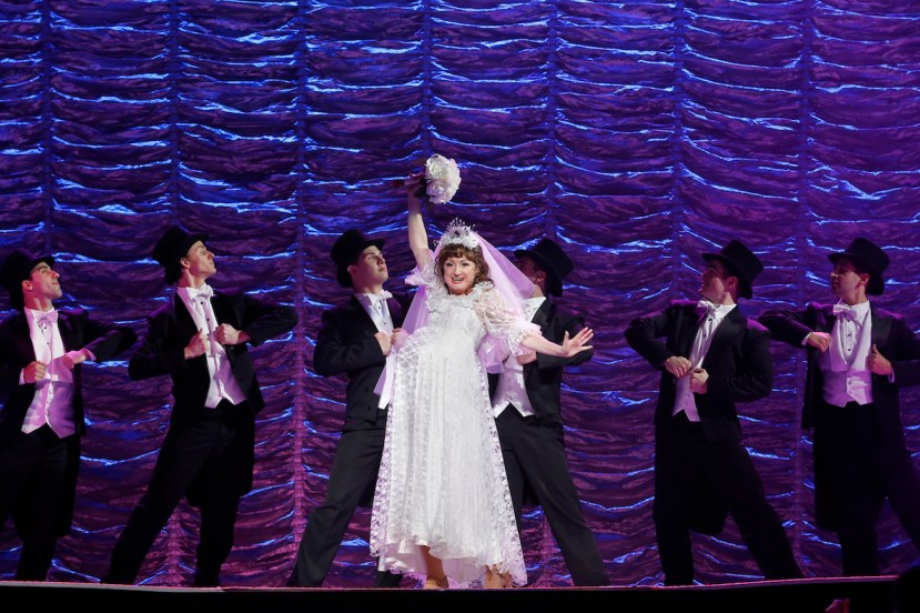 FUNNY GIRL 2016 The Production Company, Caroline O'Connor and male ensemble